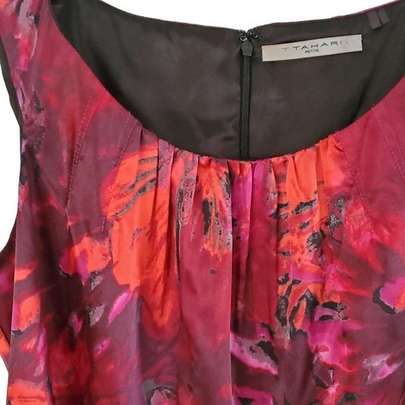 T Tahari Blouse Sleeveless Pink & Black - Picture 12 of 12